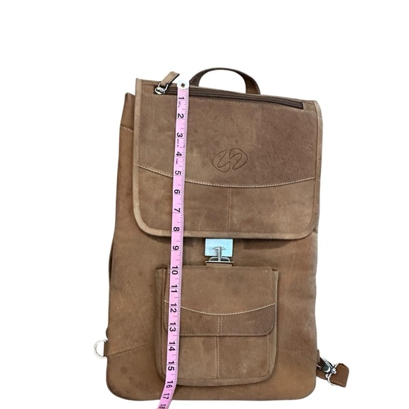 Michael Santoro Design MacCase Leather Vertical Messenger Laptop Computer Bag - Picture 6 of 7